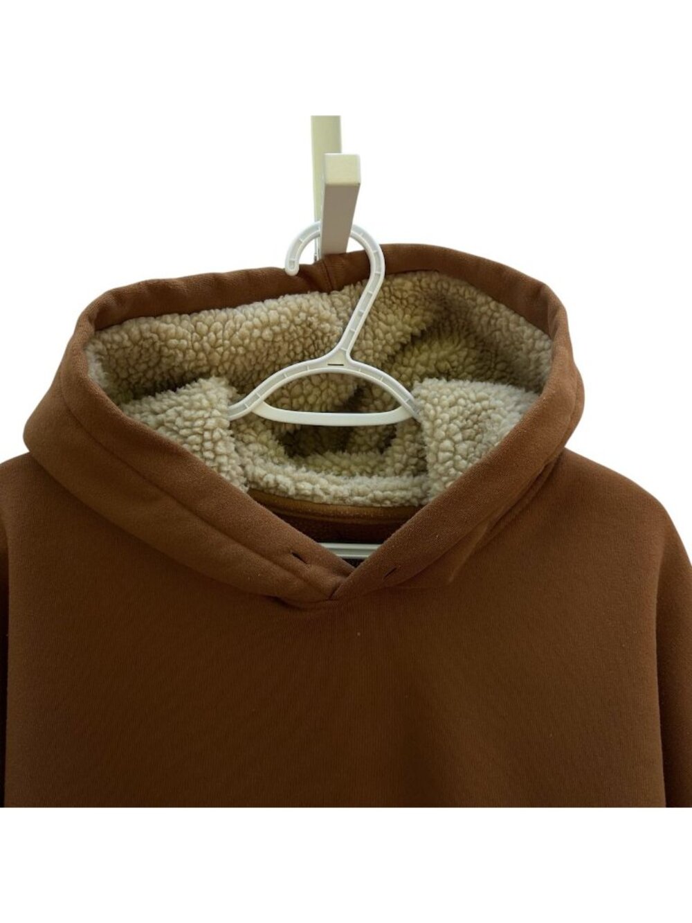 Wrangler Workwear Hoodie Sweatshirt 2XL Fleece Lined Hood Brown